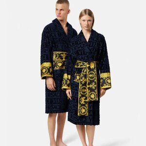 Versace Baroque bathrobe Black Sz M